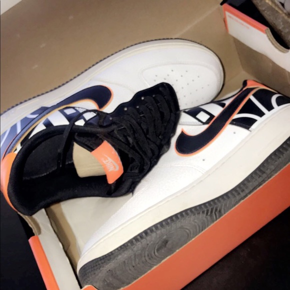 Air Force 1 Orange Black and White - Picture 2 of 7